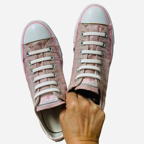 Converse Shoes - Converse Chuck Taylor All Star Low Top Pink Glitter Unisex Sneakers Women’s 8